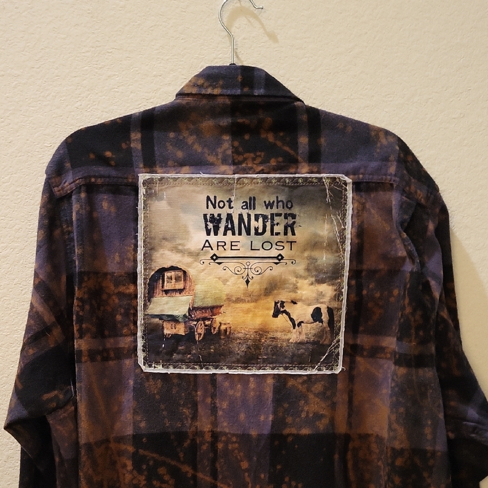 Angry Minnow Graphic Plaid Shirt